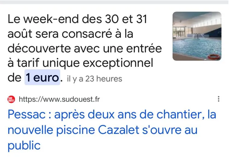 Piscine CAZALET, PESSAC _30-08-2025