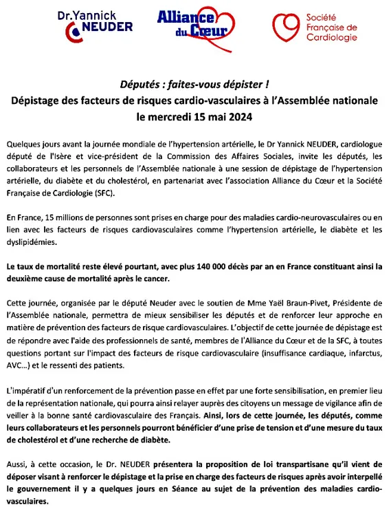 2024 - MAI - DEPISTAGE ASSEMBLEE NATIONALE