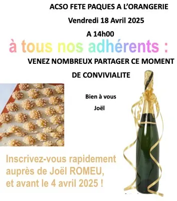 Réunion festive ACSO à Pâques 2025